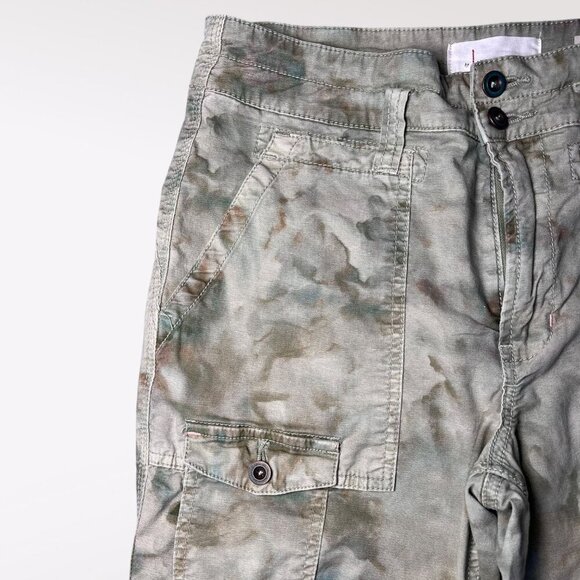 Anthropologie Wanderer Cargo Pants Camo Tie Dye Green Blue 27P - Picture 5 of 9
